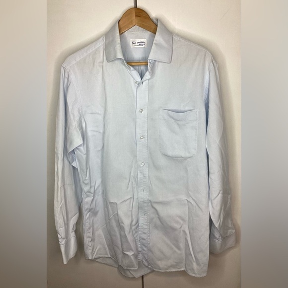 Cotton blue men’s dress shirt. - Picture 1 of 8